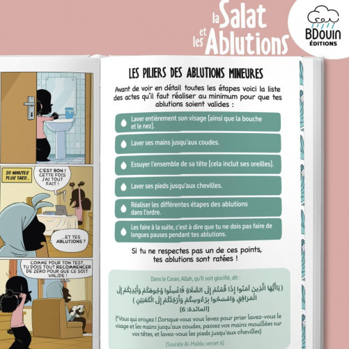 Mini Guide Illustré – Apprendre la Salat et les Ablutions (Fille)
