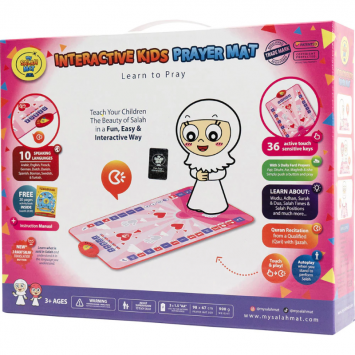 Tapis de prière interactif pour enfants – My Salah Mat (Fille, Rose, dès 3 ans)