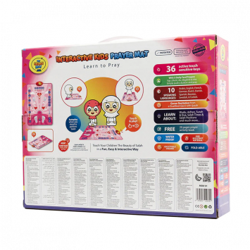 Tapis de prière interactif pour enfants – My Salah Mat (Fille, Rose, dès 3 ans)